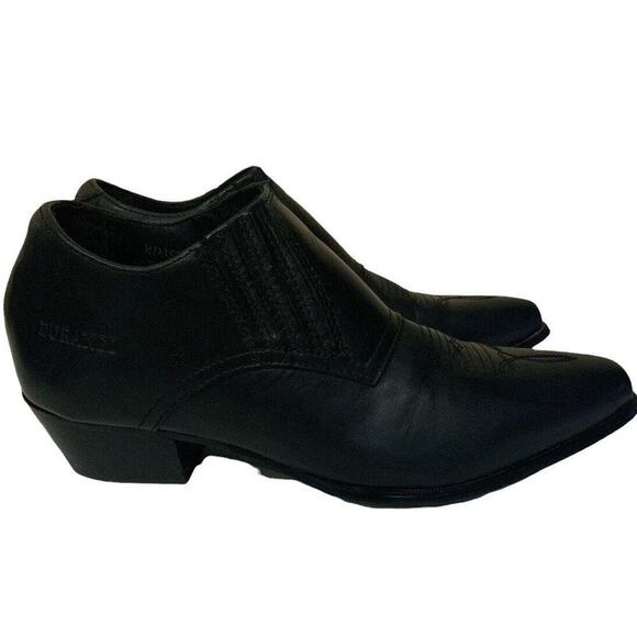 Durango Bootie Women's Size 6M Elastic Panel Slip On Cowgirl Heel Black Shoes - Picture 3 of 11
